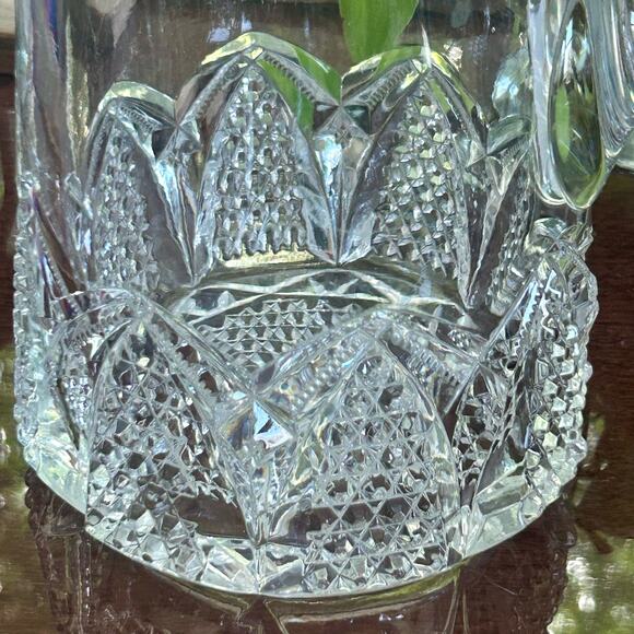 Vintage EAPG Cut Crystal Button Arches Water Pitcher – 9.75” Tall - Picture 11 of 12